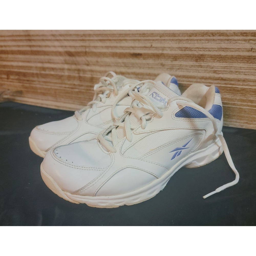 Reebok RB 808 Women's Size 7.5 White Blue Walking Athletic Sneakers‎